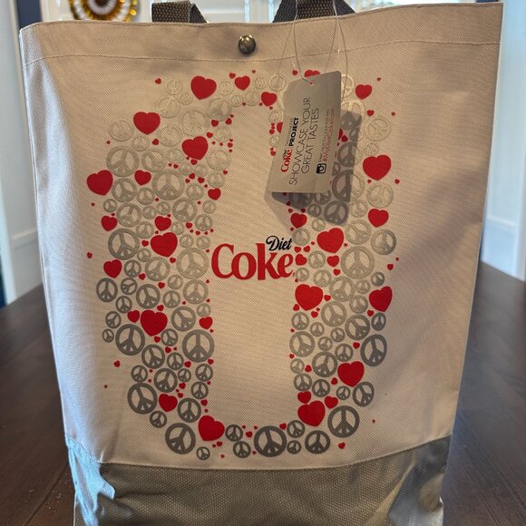 Diet Coke "Peace & Love" Collectable Tote.  NWT. - Picture 5 of 6